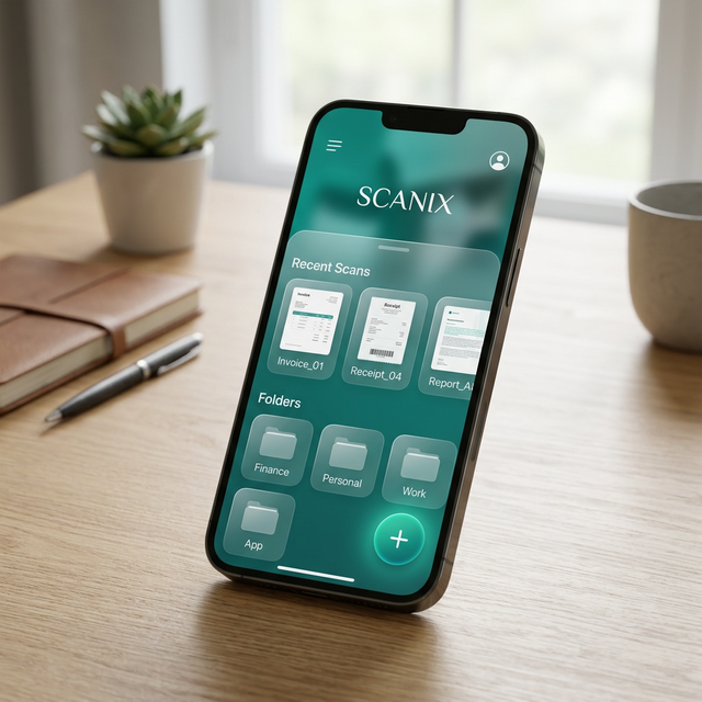 Scanix App UI Mockup